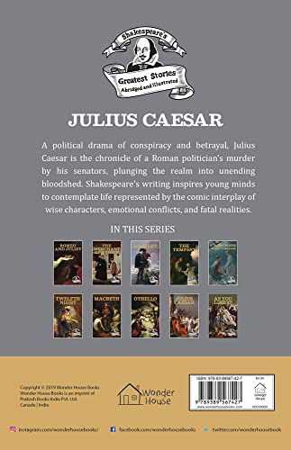 Julius Caesar : Shakespeare's Greatest Stories for Children (Abridged and Illustrated) with Review Q