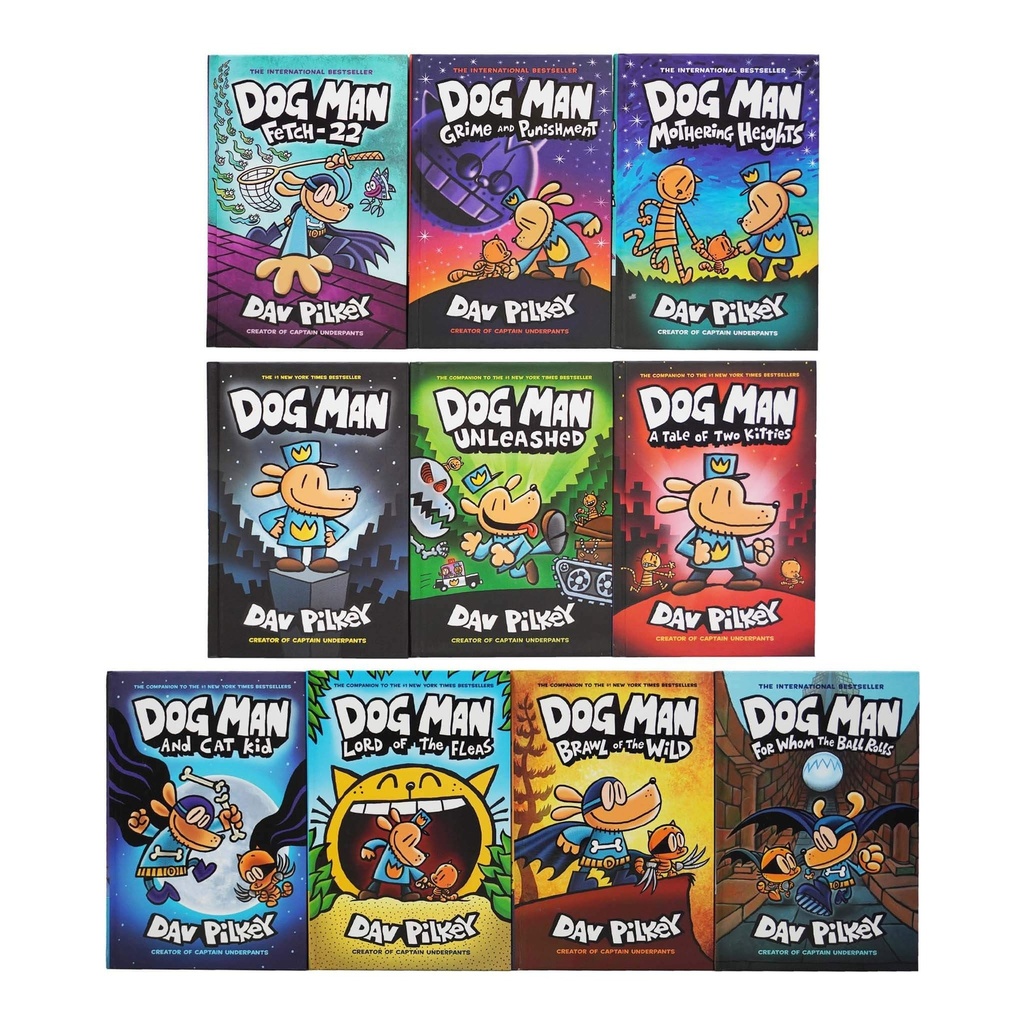 Damaged - Dog Man 1-10: the Supa Buddies Mega Collection by Dav Pilkey 10 Books Set - Ages 6-12 - Hardback - T 37
