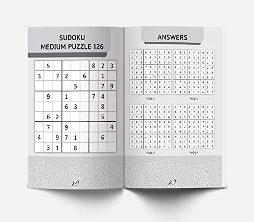 Sudoku - Brain Games for Smart Minds Level 2 Medium : Brain Booster Puzzles for Kids, 120+ Fun Games