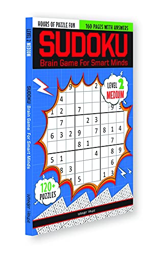 Sudoku - Brain Games for Smart Minds Level 2 Medium : Brain Booster Puzzles for Kids, 120+ Fun Games