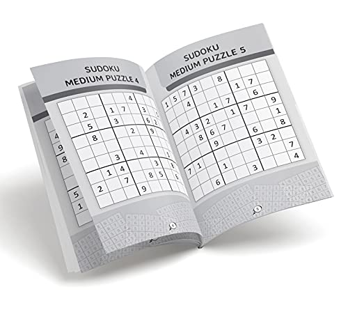 Sudoku - Brain Games for Smart Minds Level 2 Medium : Brain Booster Puzzles for Kids, 120+ Fun Games