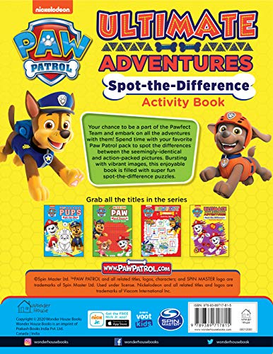 Paw Patrol Ultimate Adventures Spot the Difference Activity Book