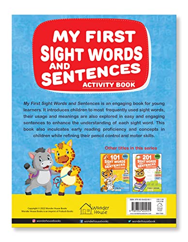 My First Sight Words and Sentences: Activity Book for Children