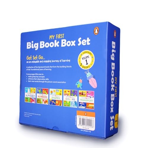My First Big Book Box - Volume 1 (5 Books Tuck-Box): a Boxset of 5 Illustrated Big Board Books for PreSchool Kids, Toddlers [Penguin Early Learning Se
