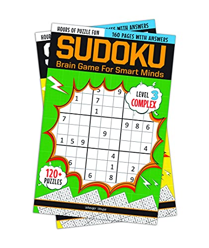 Sudoku - Brain Games for Smart Minds Level 3 Complex : Brain Booster Puzzles for Kids  120+ Fun Games