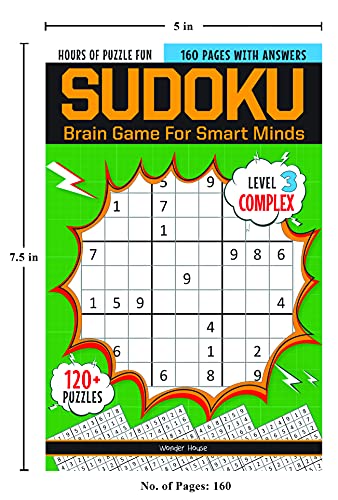 Sudoku - Brain Games for Smart Minds Level 3 Complex : Brain Booster Puzzles for Kids  120+ Fun Games