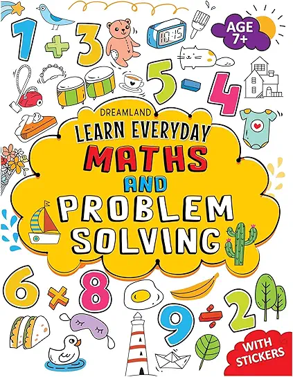 Fun with Maths Activity Book for Children Age 6+ with Stickers - Learn Everyday Series for Kids