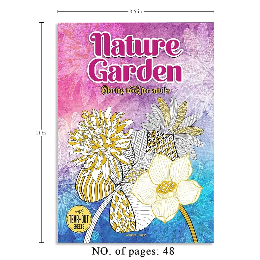 Nature Garden Coloring Book for Adults