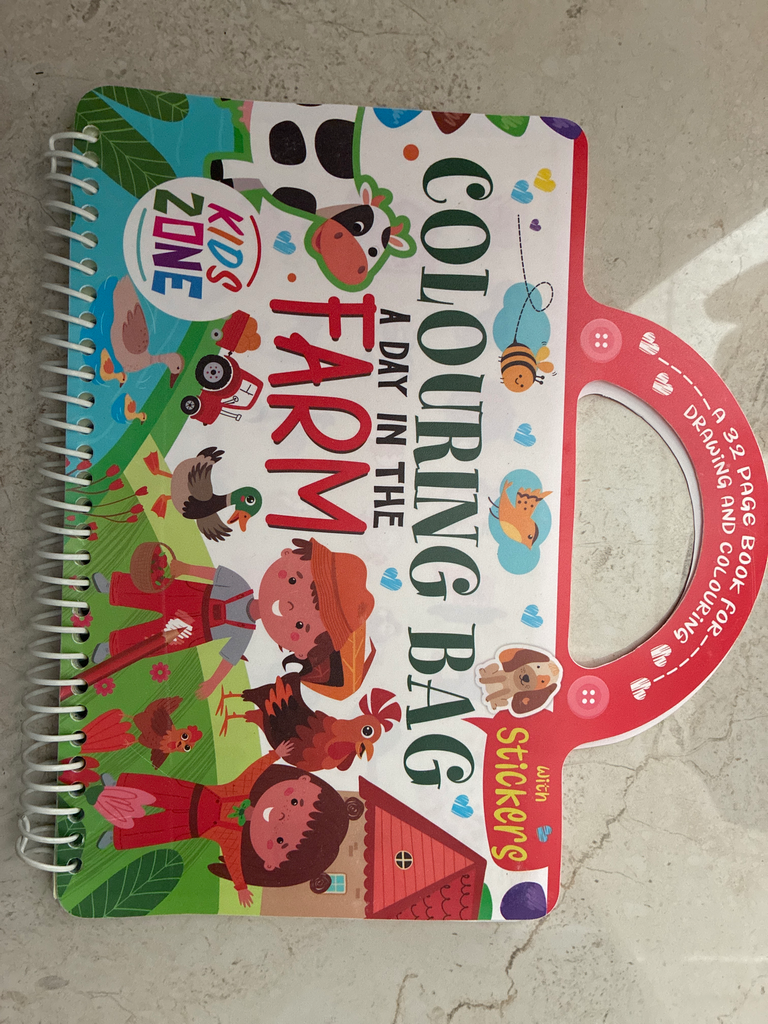 Colouring bag a day in tha farm