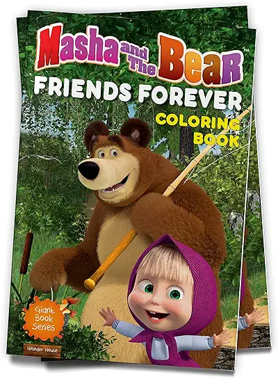 Friends Forever: Masha and the Bear - Giant Coloring Book by Wonder House PB NEW
