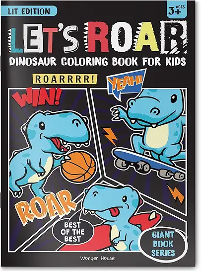 Let's roar dinosaur colouring book for kids 