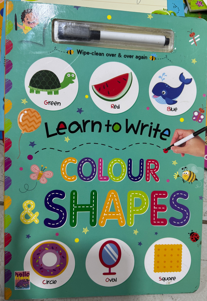 learn to write colour and shapes