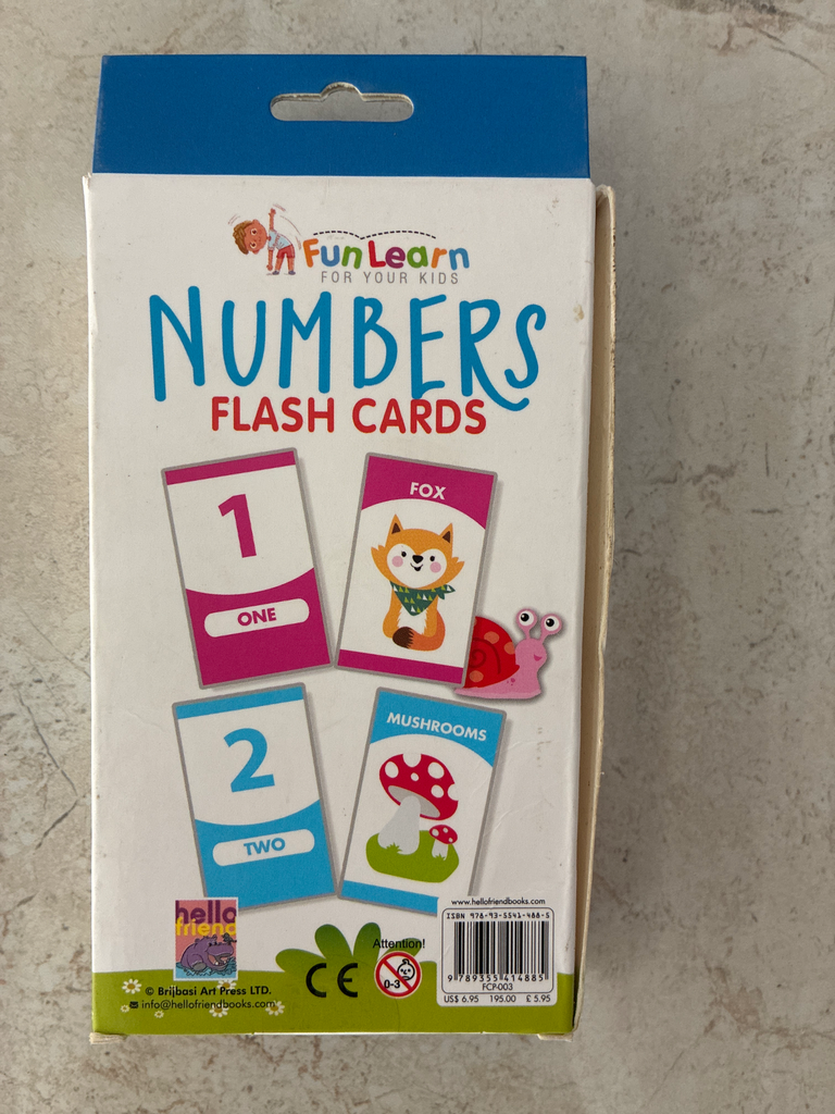 NUMBERS FLASH CARDS 