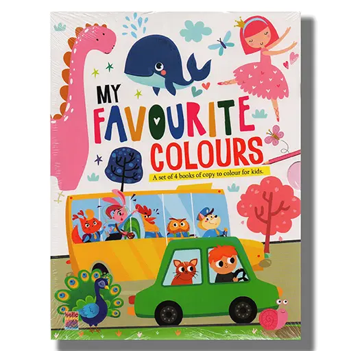 My favourite colours a set of 4 books of copy to colour for kids