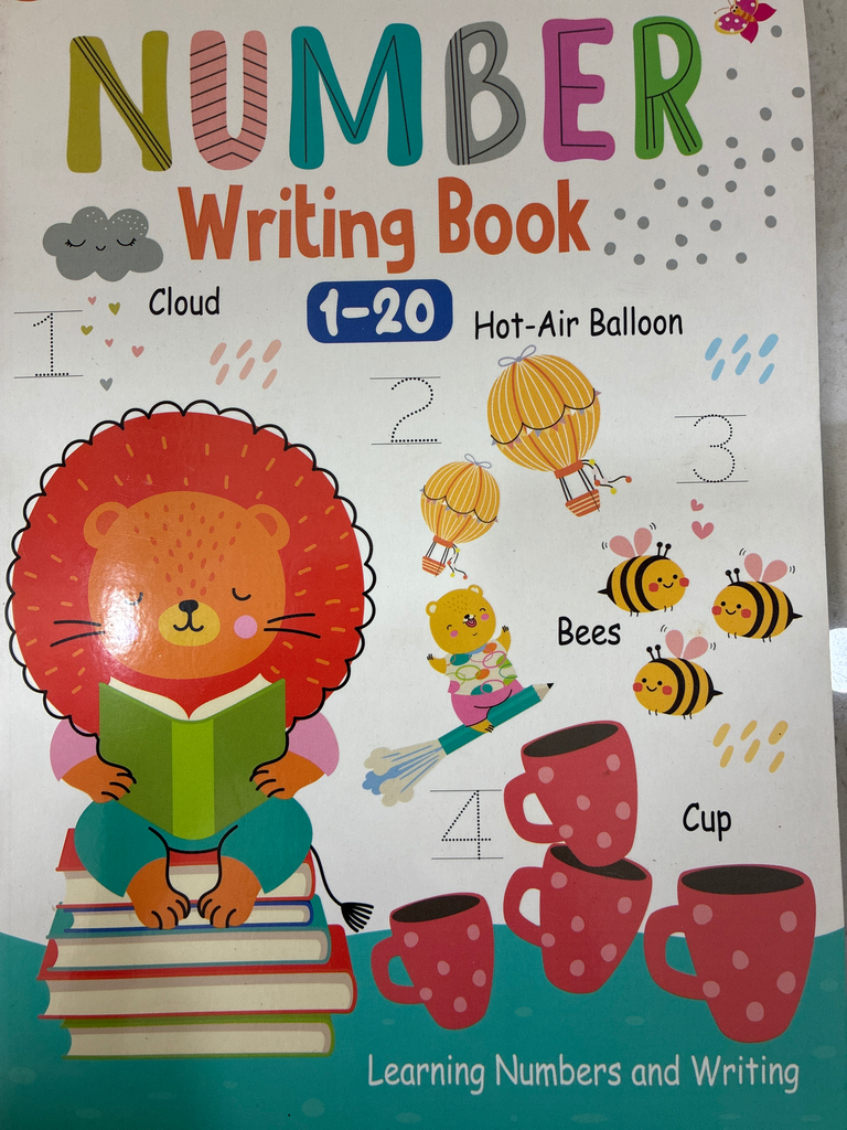 Number writing book 1-20