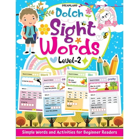 Dolch Sight Words Level 2 for Children Age 4 -8 Years - Simple Words and Activities for Beginner Readers - Dreamland Publications