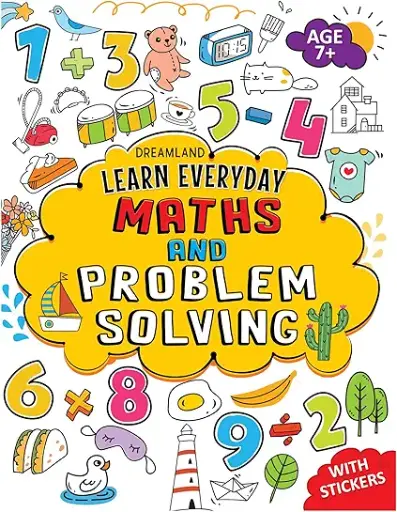 Fun with Maths Activity Book for Children Age 6+ with Stickers - Learn Everyday Series for Kids
