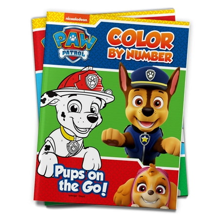 Pups on the Go: Paw Patrol  Color by Number Activity Book by Wonder House PB NEW