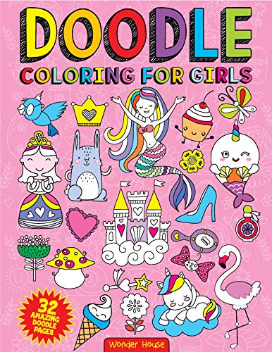 Doodle Coloring for Kids: Pink Edition