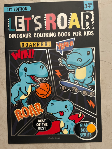 Let's roar dinosaur colouring book for kids 