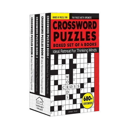 Crossword Puzzles Boxed Set: 4 Books  680+ Engaging Crossword Puzzles - Wonder House Books